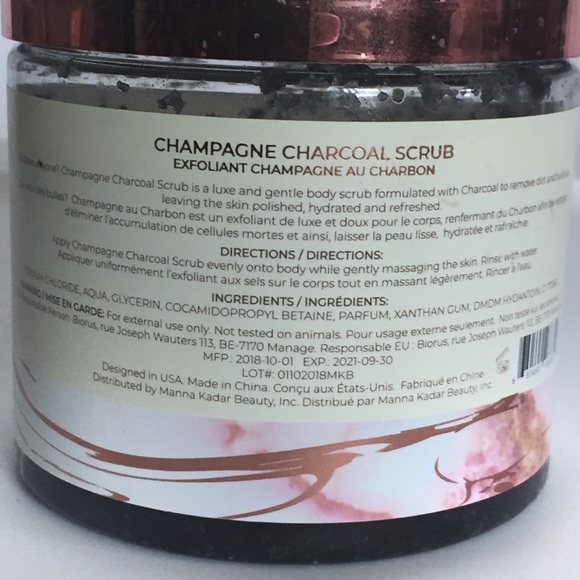 Manna Kadar Exfoliating Charcoal Scrub RELAX Champagne - Picture 4 of 5